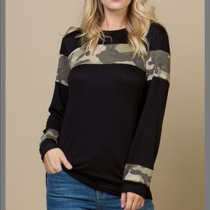 Black/camo long sleeve